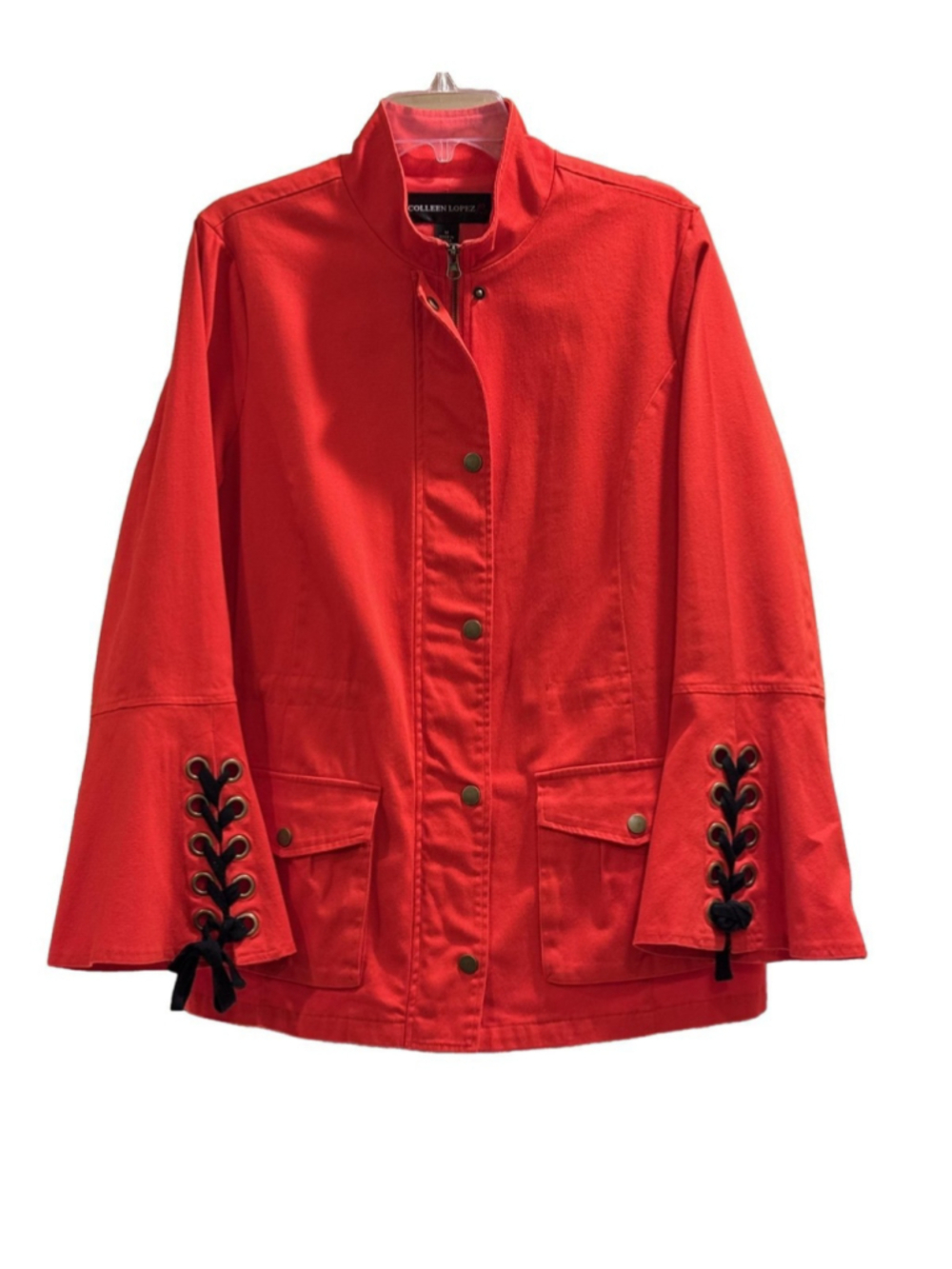 Colleen Lopez Red Bell-Sleeve Jacket